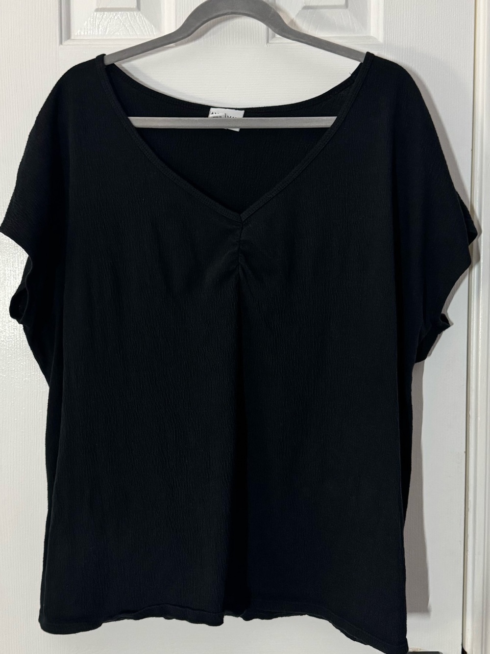 🔥3/$15 Ava & Viv Black vneck Short Sleeve Tee plus 1X